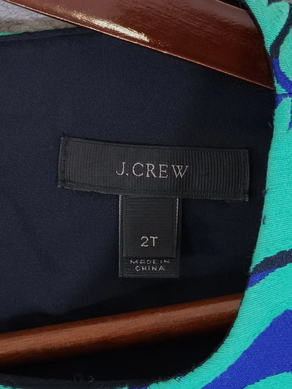 J.Crew Vineyard Jacquard A-Line Dress Size 2 Tall Green Blue Sleeveless Keyhole